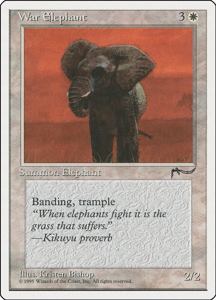 1995 Magic: The Gathering: Chronicles (CHR) - War Elephant (#13, Common) (, Near Mint)