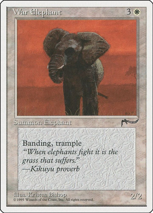 1995 Magic: The Gathering: Chronicles (CHR) - War Elephant (#13, Common) (, Near Mint)