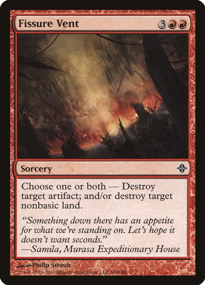 2010 Magic: The Gathering: Rise of the Eldrazi (ROE) - Fissure Vent (#144, Common) (, Near Mint)