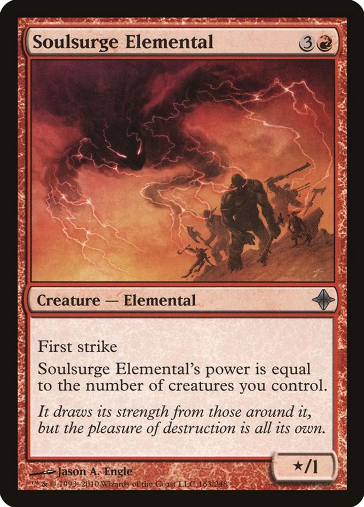 2010 Magic: The Gathering: Rise of the Eldrazi (ROE) - Soulsurge Elemental (#163, Uncommon) (, Near Mint)