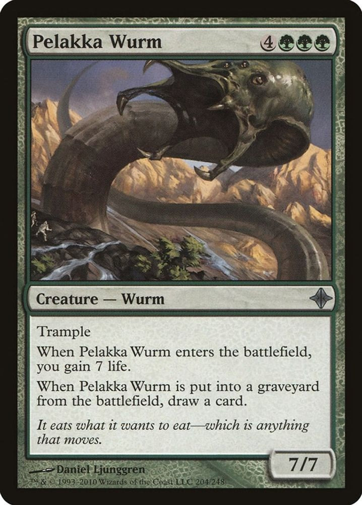 2010 Magic: The Gathering: Rise of the Eldrazi (ROE) - Pelakka Wurm (#204, Uncommon) (, Near Mint)