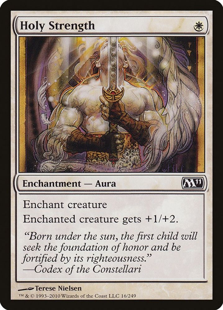 2010 Magic: The Gathering: Magic 2011 (M11) (M11) - Holy Strength (#16, Common) (, Near Mint)