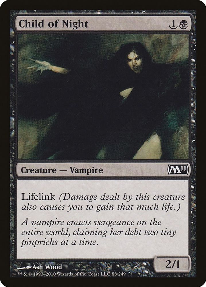 2010 Magic: The Gathering: Magic 2011 (M11) (M11) - Child of Night (#88, Common) (, Near Mint)