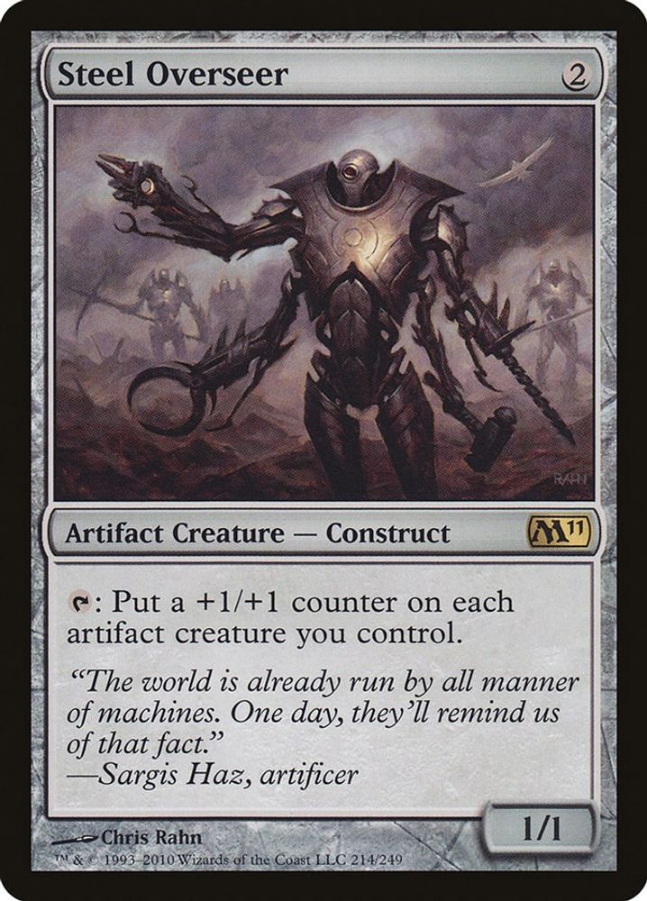2010 Magic: The Gathering: Magic 2011 (M11) (M11) - Steel Overseer (#214, Rare) (, Near Mint)