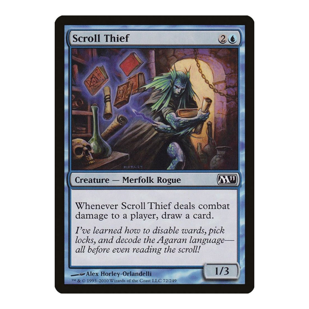 2010 Magic: The Gathering: Magic 2011 (M11) (M11) - Scroll Thief (#72, Common) (, Near Mint)