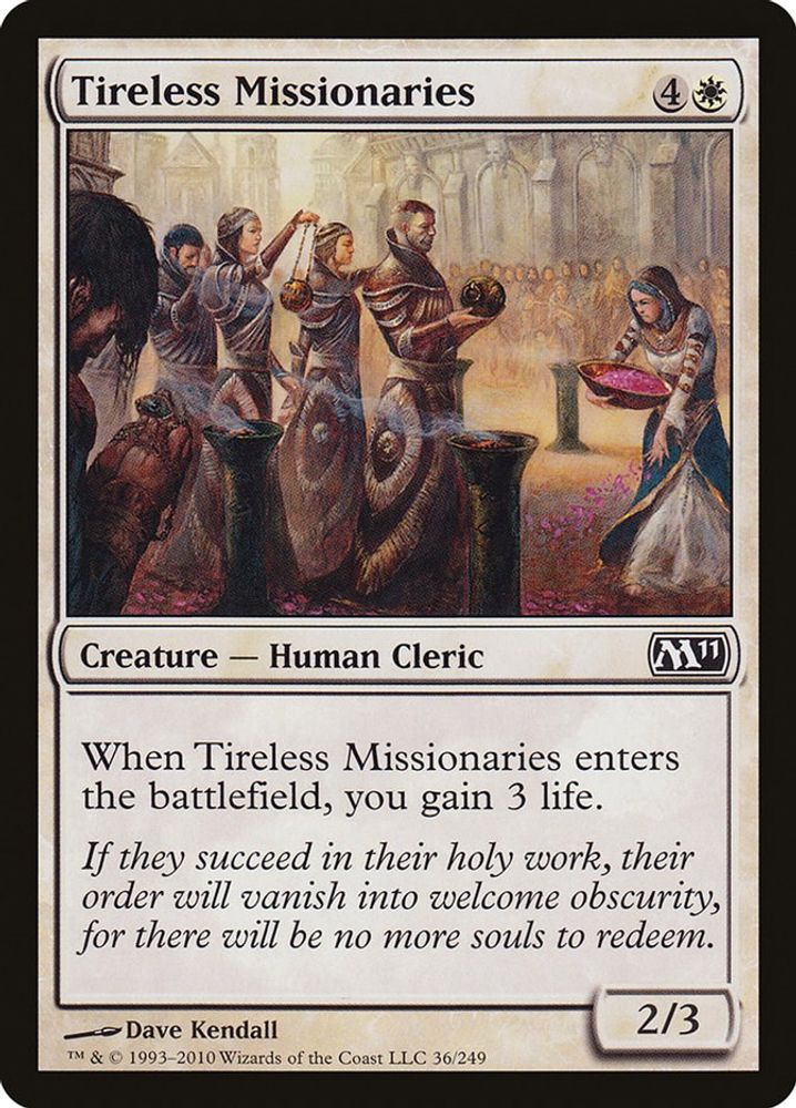 2010 Magic: The Gathering: Magic 2011 (M11) (M11) - Tireless Missionaries (#36, Common) (, Near Mint)