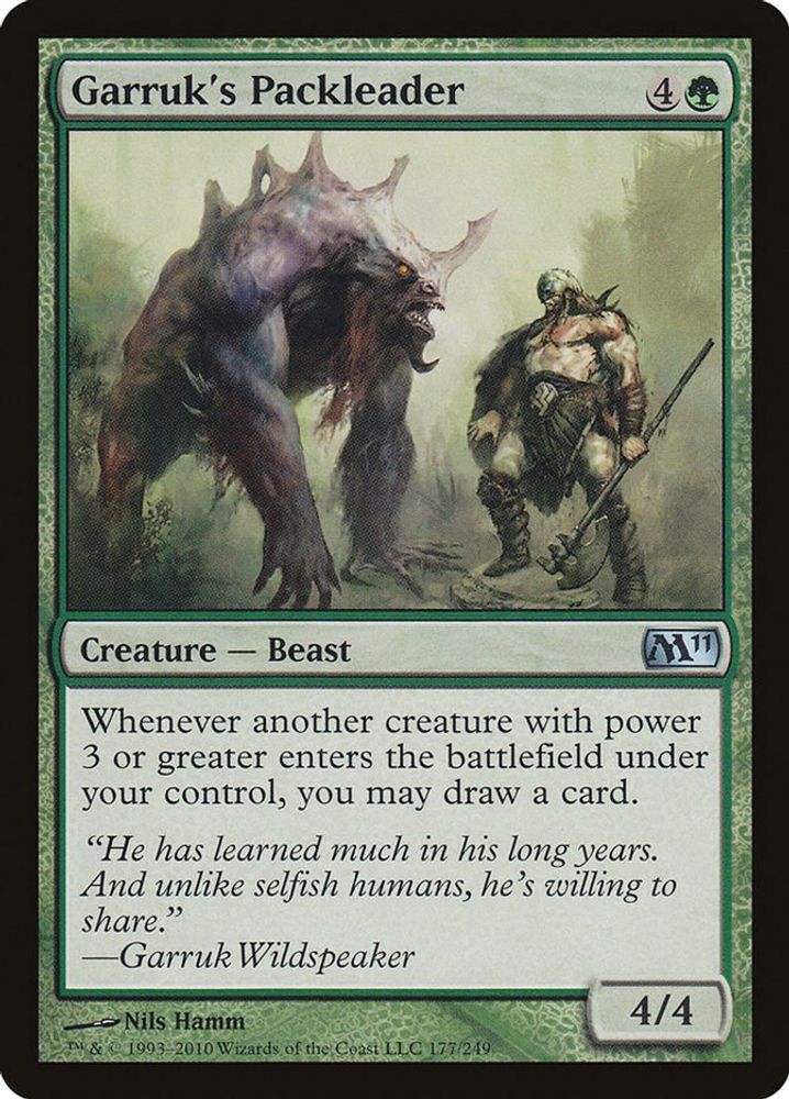 2010 Magic: The Gathering: Magic 2011 (M11) (M11) - Garruks Packleader (#177, Uncommon) (, Near Mint)