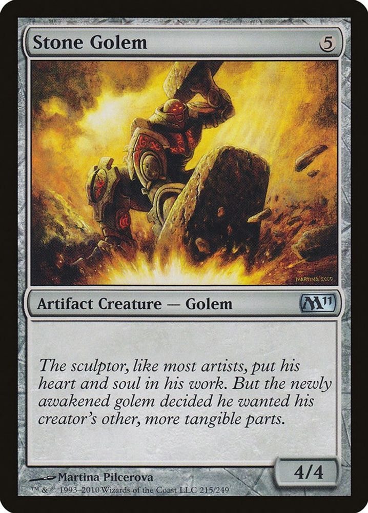 2010 Magic: The Gathering: Magic 2011 (M11) (M11) - Stone Golem (#215, Uncommon) (, Near Mint)