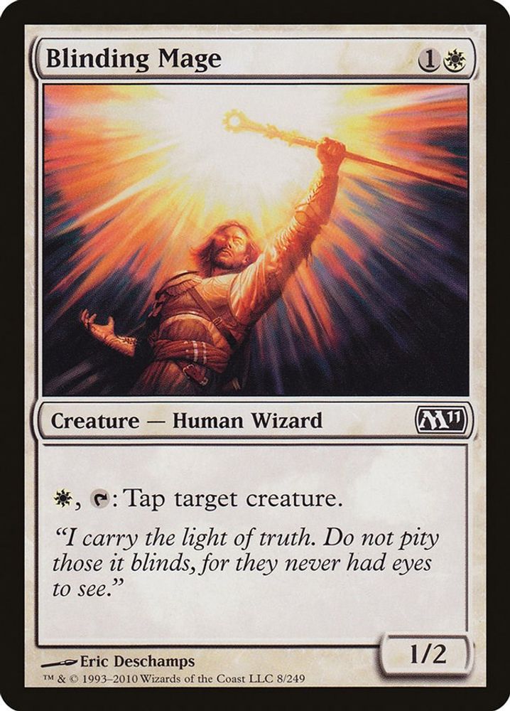 2010 Magic: The Gathering: Magic 2011 (M11) (M11) - Blinding Mage (#8, Common) (, Near Mint)