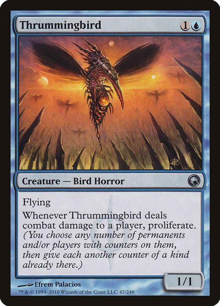 2010 Magic: The Gathering: Scars of Mirrodin (SOM) - Thrummingbird (#47, Uncommon) (, Near Mint)