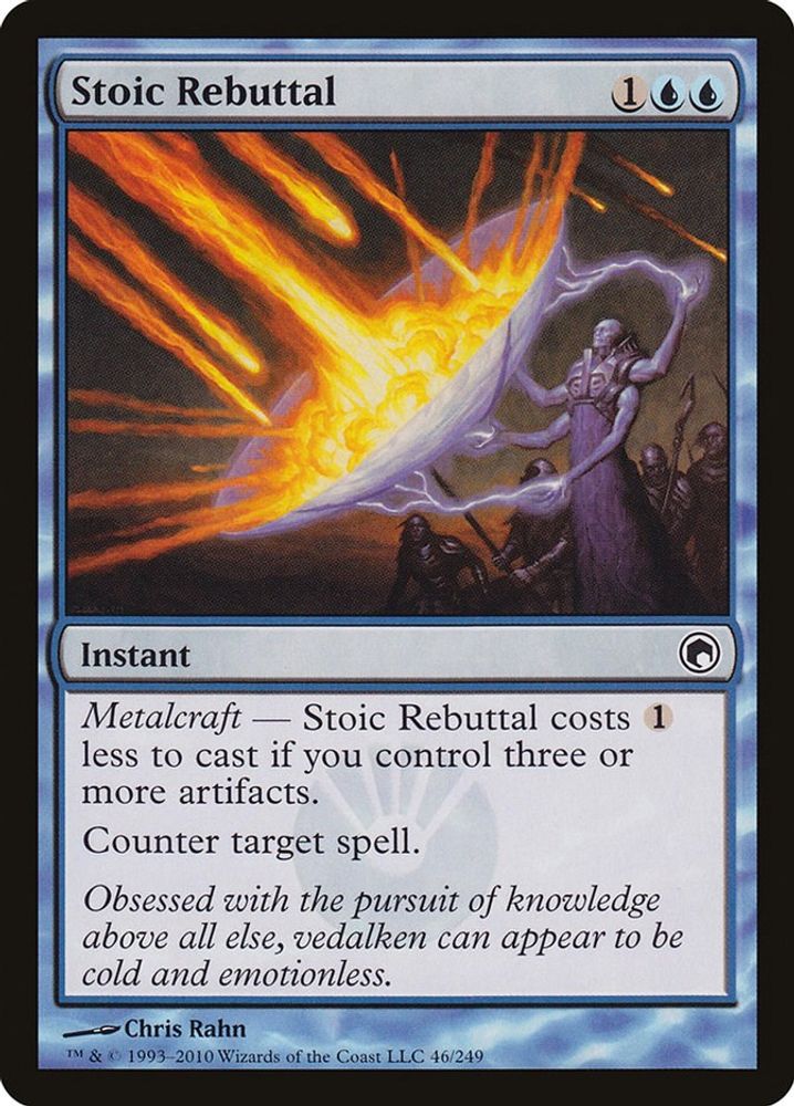 2010 Magic: The Gathering: Scars of Mirrodin (SOM) - Stoic Rebuttal (#46, Common) (, Near Mint)