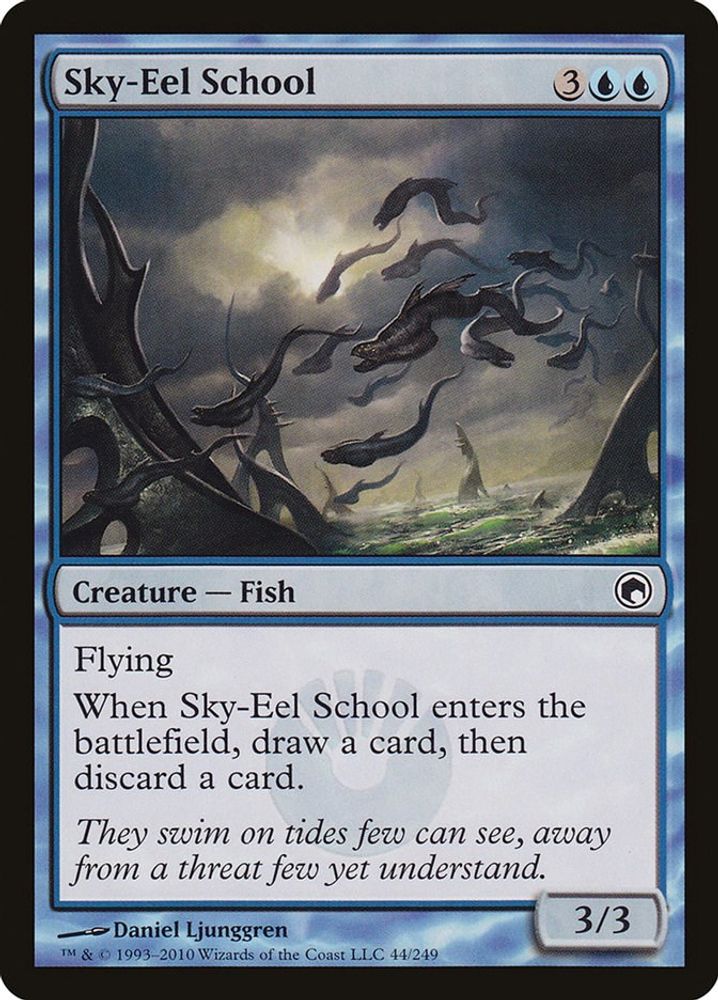2010 Magic: The Gathering: Scars of Mirrodin (SOM) - Sky Eel School (#44, Common) (, Near Mint)