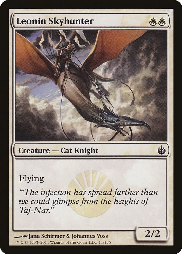 2011 Magic: The Gathering: Mirrodin Besieged (MBS) - Leonin Skyhunter (#11, Common) (, Near Mint)