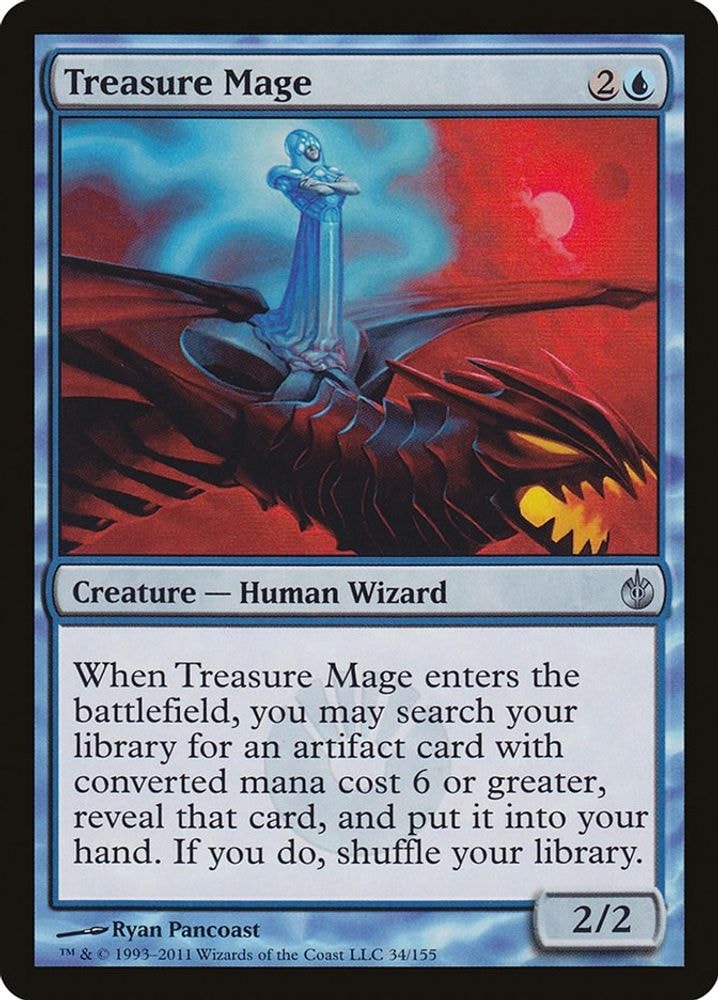 2011 Magic: The Gathering: Mirrodin Besieged (MBS) - Treasure Mage (#34, Uncommon) (, Near Mint)