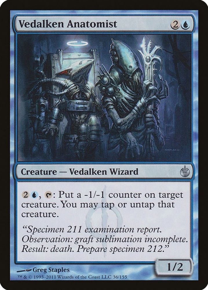 2011 Magic: The Gathering: Mirrodin Besieged (MBS) - Vedalken Anatomist (#36, Uncommon) (, Near Mint)