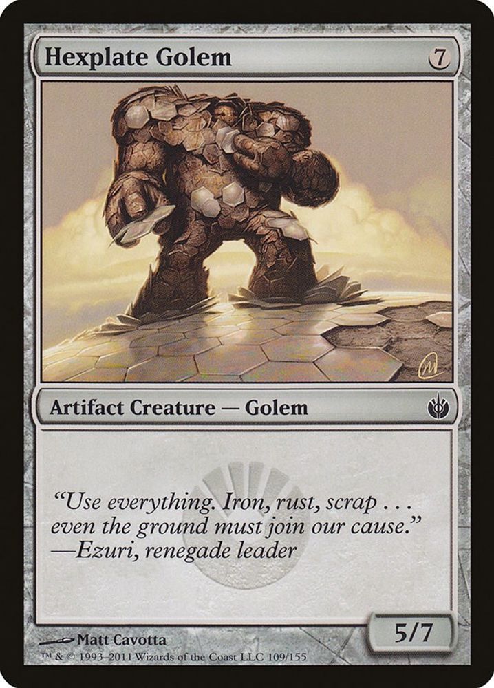 2011 Magic: The Gathering: Mirrodin Besieged (MBS) - Hexplate Golem (#109, Common) (, Near Mint)