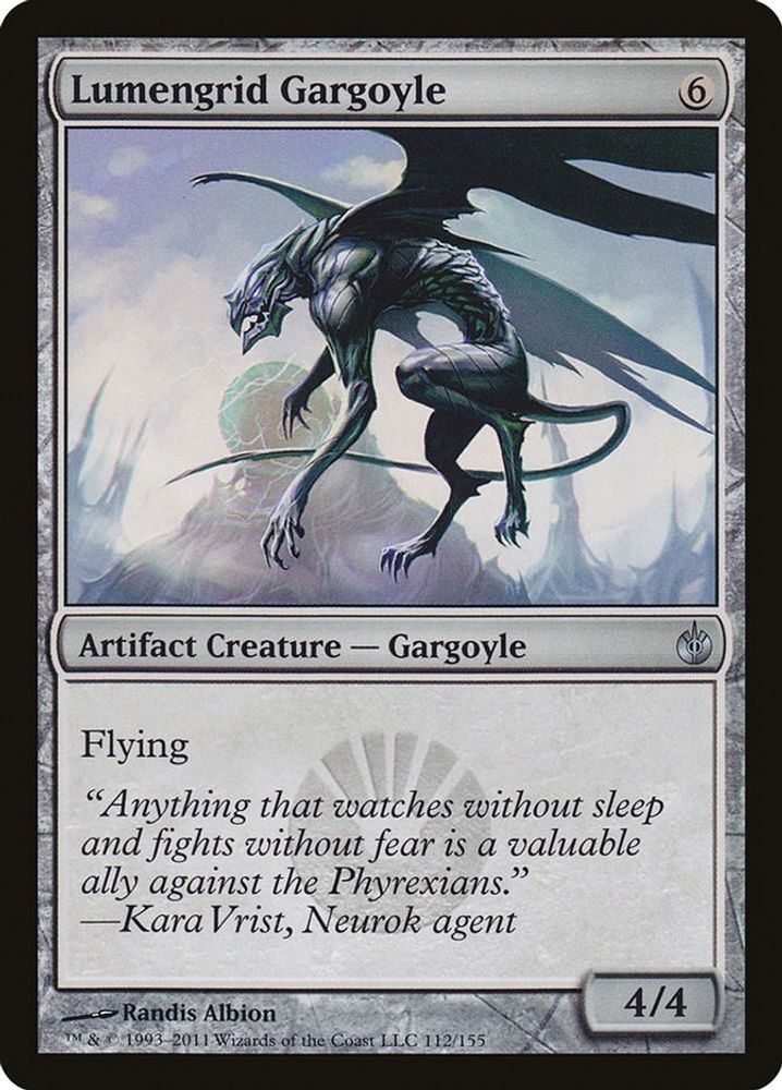 2011 Magic: The Gathering: Mirrodin Besieged (MBS) - Lumengrid Gargoyle (#112, Uncommon) (, Near Mint)