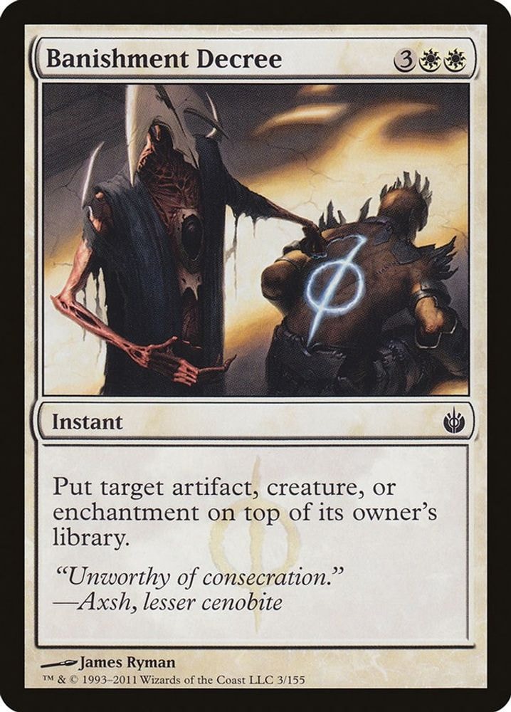 2011 Magic: The Gathering: Mirrodin Besieged (MBS) - Banishment Decree (#3, Common) (, Near Mint)