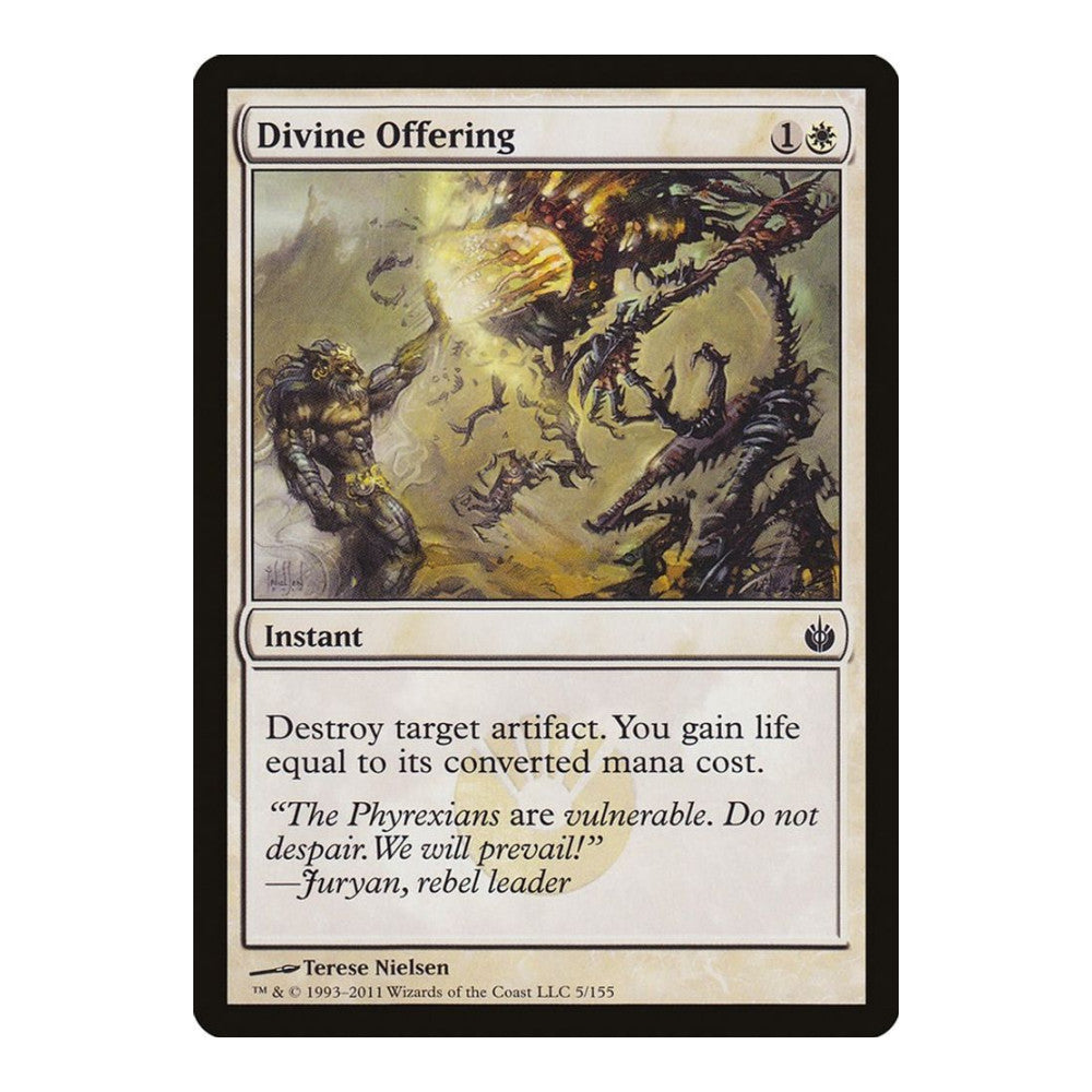 2011 Magic: The Gathering: Mirrodin Besieged (MBS) - Divine Offering (#5, Common) (, Near Mint)