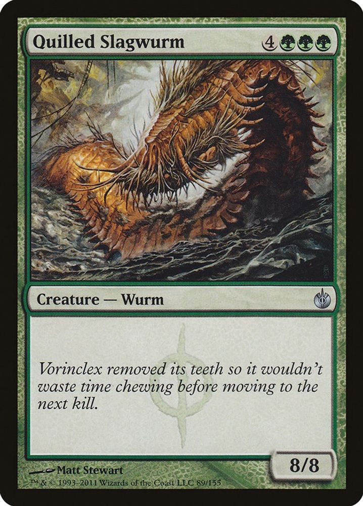 2011 Magic: The Gathering: Mirrodin Besieged (MBS) - Quilled Slagwurm (#89, Uncommon) (, Near Mint)