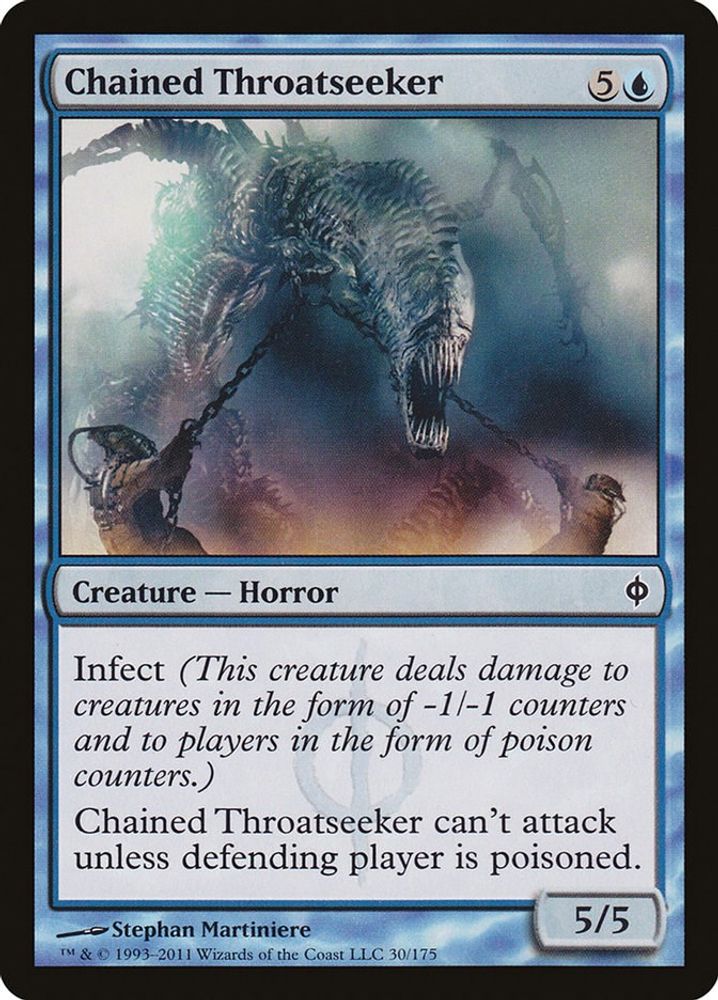 2011 Magic: The Gathering: New Phyrexia (NPH) - Chained Throatseeker (#30, Common) (, Near Mint)