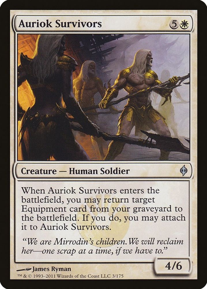 2011 Magic: The Gathering: New Phyrexia (NPH) - Auriok Survivors (#3, Uncommon) (, Near Mint)