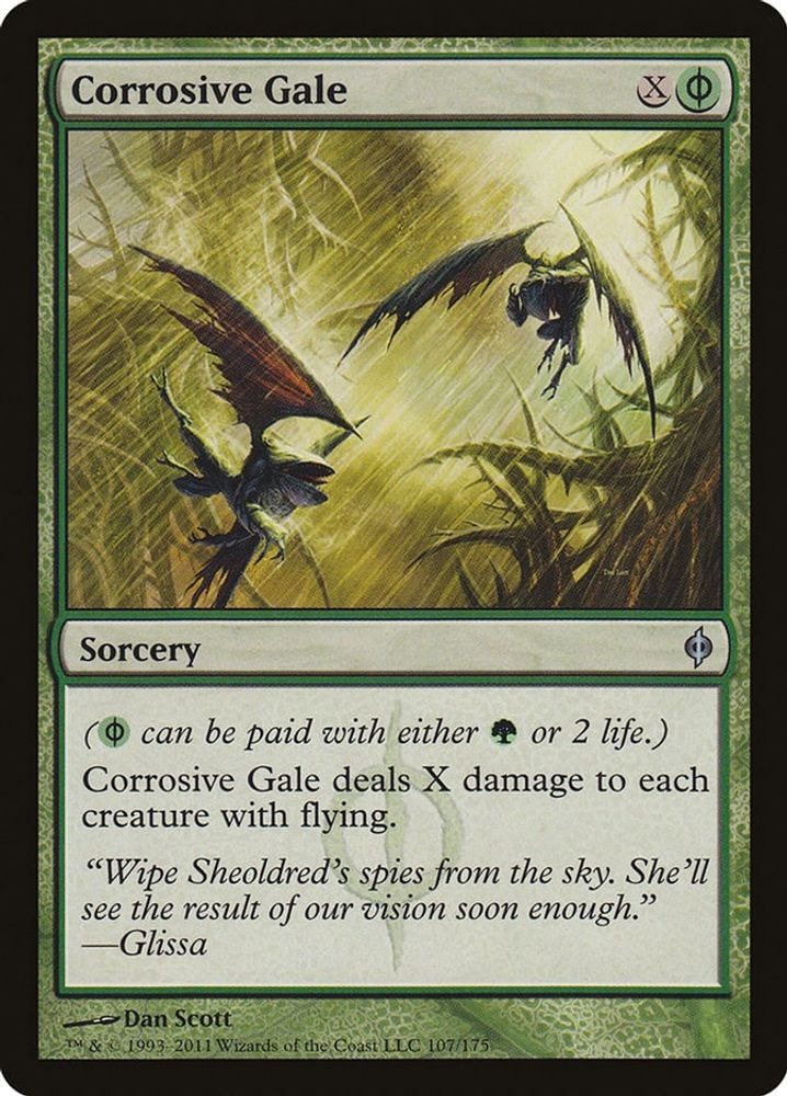2011 Magic: The Gathering: New Phyrexia (NPH) - Corrosive Gale (#107, Uncommon) (, Near Mint)