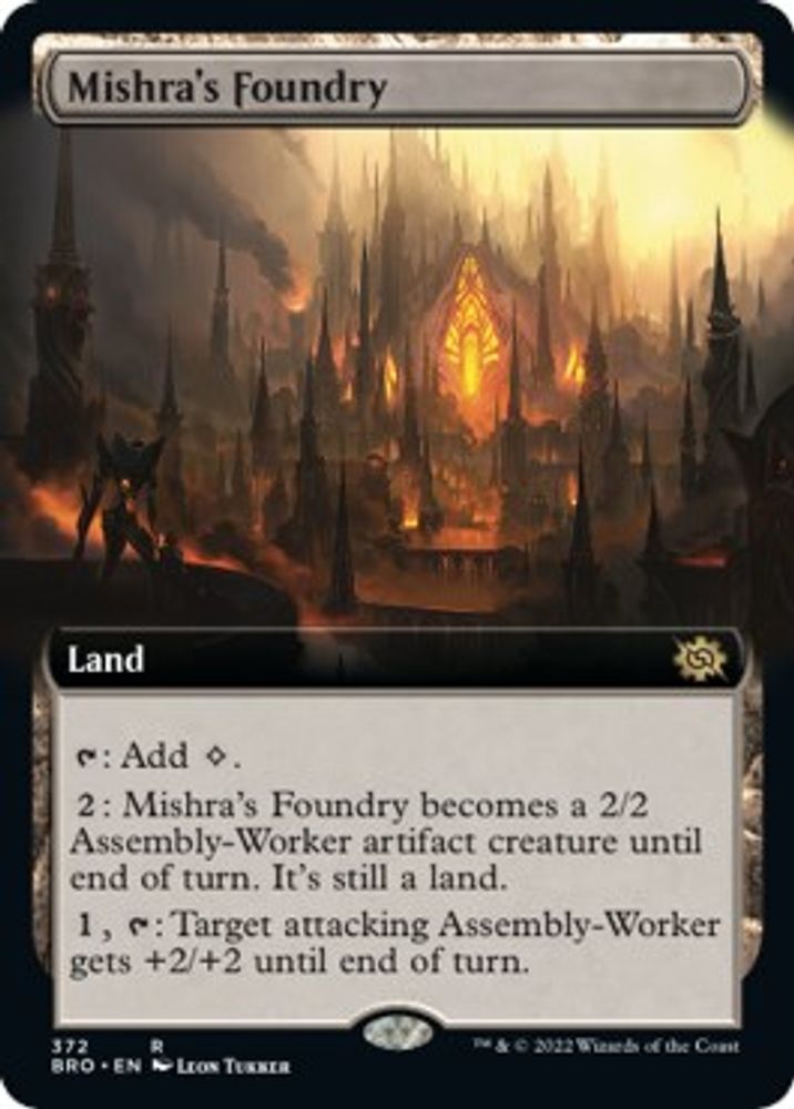 2022 Magic: The Gathering: The Brothers' War (BRO) - Mishras Foundry Extended Art (#372, Rare) (, Near Mint)