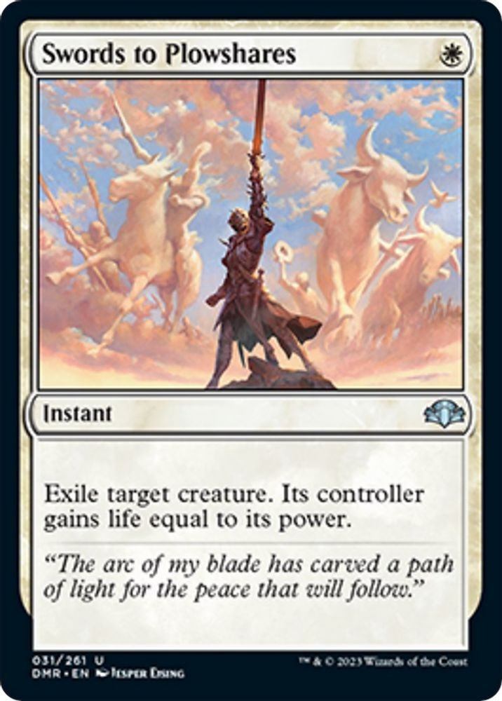 2023 Magic: The Gathering: Dominaria Remastered (DMR) - Swords to Plowshares (#31, Uncommon) (, Near Mint)