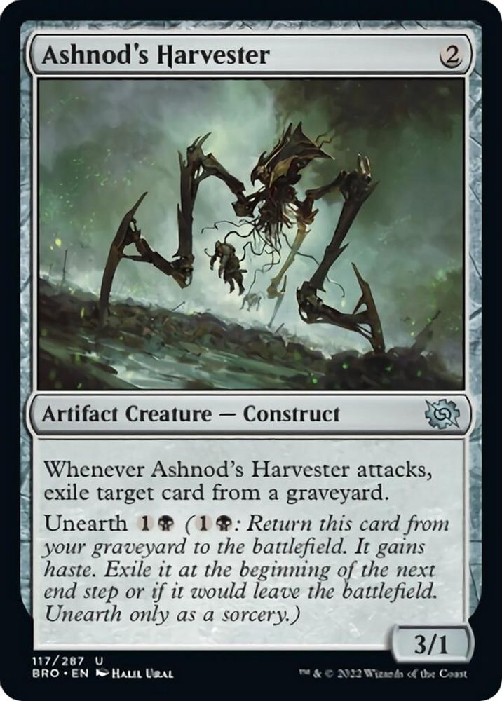 2022 Magic: The Gathering: The Brothers' War (BRO) - Ashnods Harvester (#117, Uncommon) (, Near Mint)