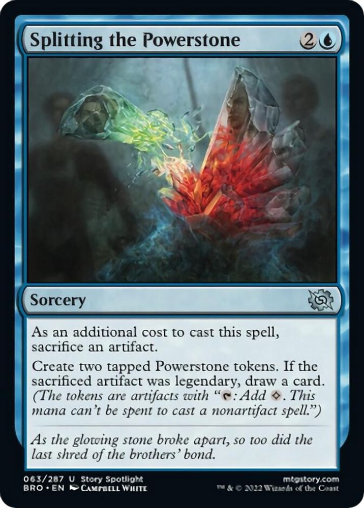 2022 Magic: The Gathering: The Brothers' War (BRO) - Splitting the Powerstone (#63, Uncommon) (, Near Mint)