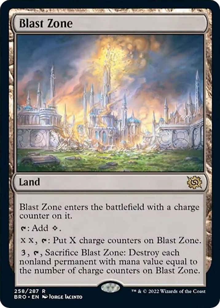 2022 Magic: The Gathering: The Brothers' War (BRO) - Blast Zone (#258, Rare) (, Near Mint)