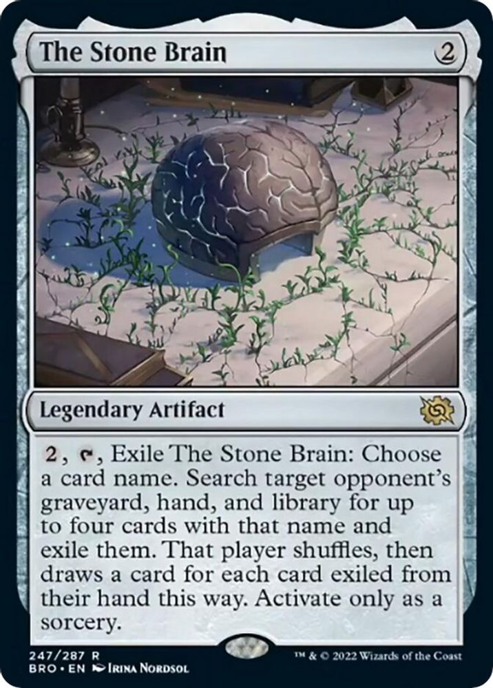 2022 Magic: The Gathering: The Brothers' War (BRO) - The Stone Brain (#247, Rare) (, Near Mint)