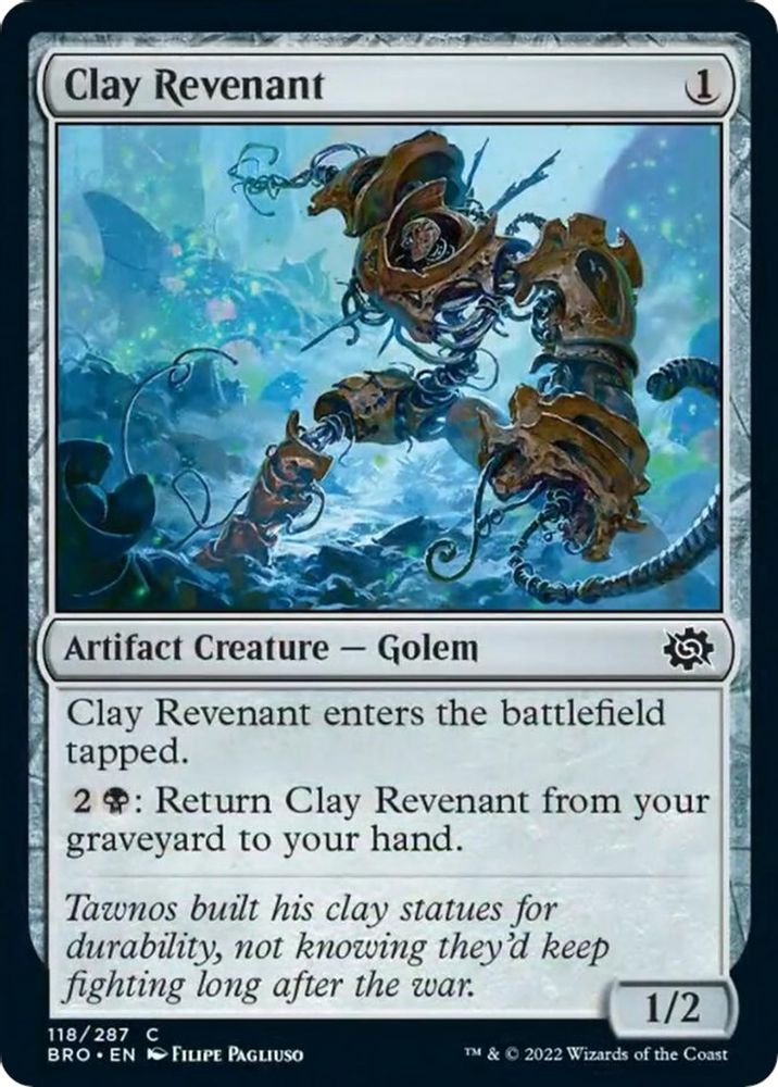 2022 Magic: The Gathering: The Brothers' War (BRO) - Clay Revenant (#118, Common) (, Near Mint)