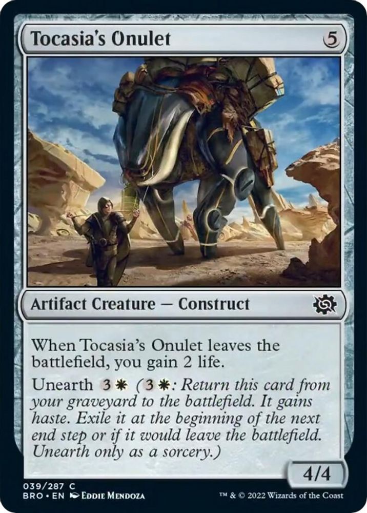 2022 Magic: The Gathering: The Brothers' War (BRO) - Tocasias Onulet (#39, Common) (, Near Mint)
