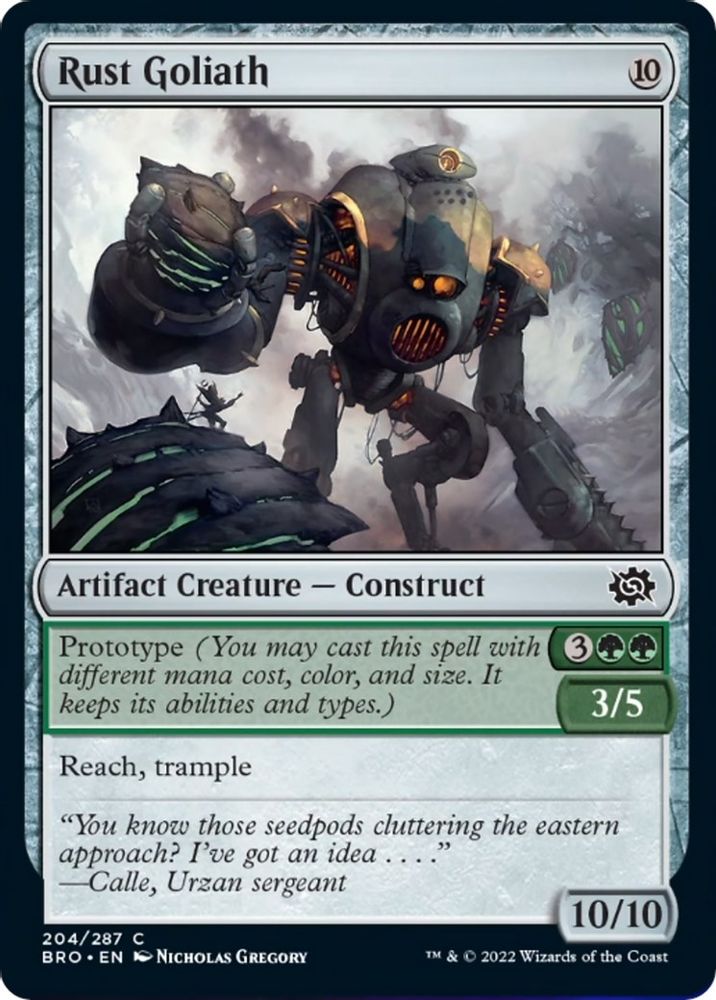 2022 Magic: The Gathering: The Brothers' War (BRO) - Rust Goliath (#204, Common) (, Near Mint)