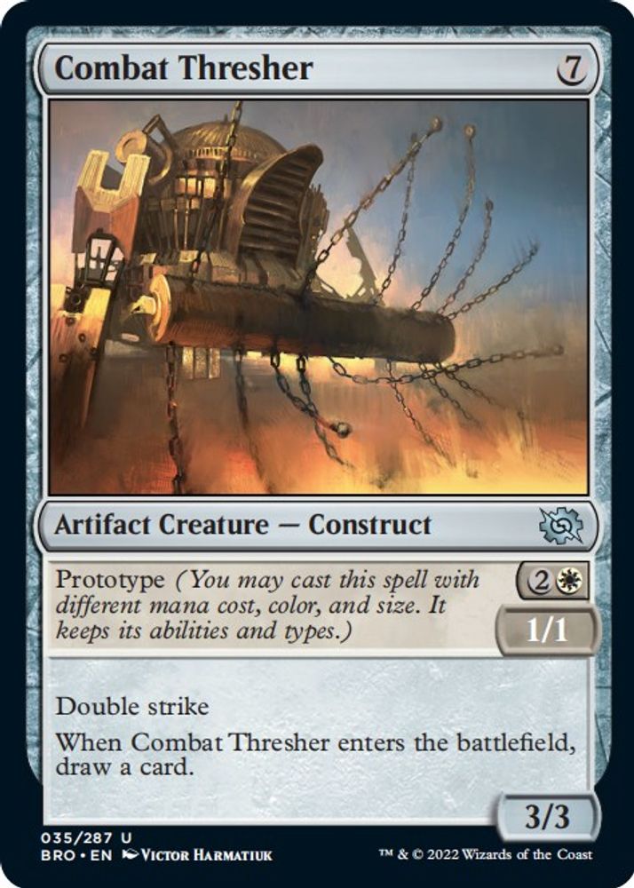 2022 Magic: The Gathering: The Brothers' War (BRO) - Combat Thresher (#35, Uncommon) (, Near Mint)