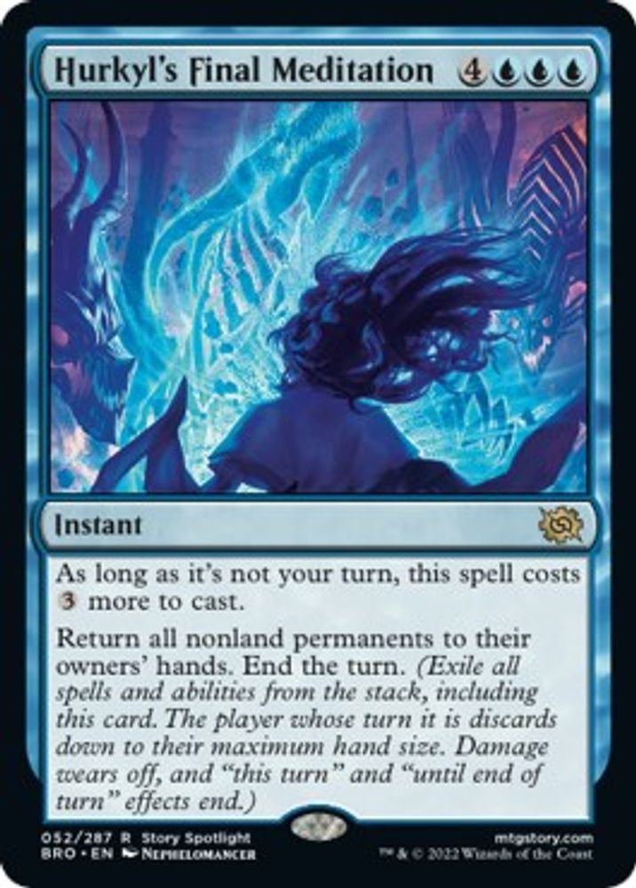 2022 Magic: The Gathering: The Brothers' War (BRO) - Hurkyls Final Meditation (#52, Rare) (, Near Mint)