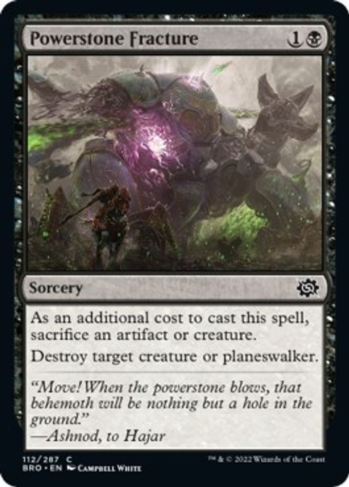 2022 Magic: The Gathering: The Brothers' War (BRO) - Powerstone Fracture (#112, Common) (, Near Mint)