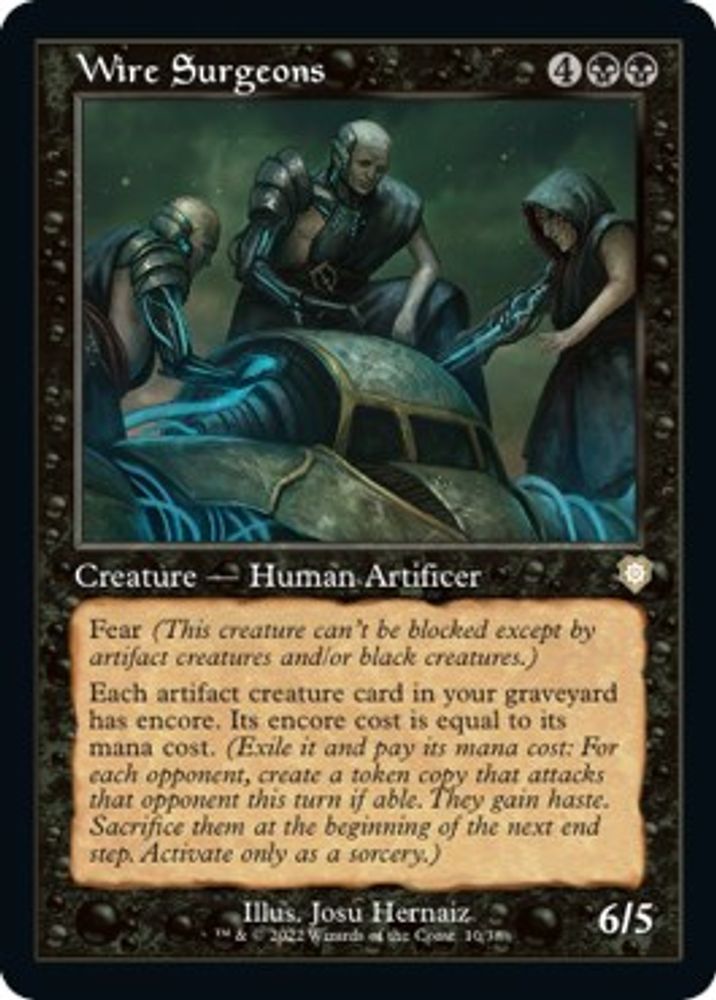 2022 Magic: The Gathering: Commander: The Brothers' War (BRC) - Wire Surgeons Retro Frame (#10, Rare) (, Near Mint)