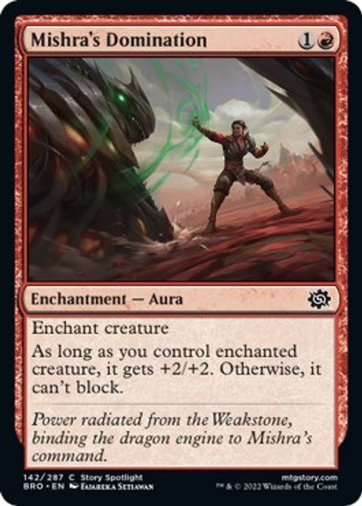 2022 Magic: The Gathering: The Brothers' War (BRO) - Mishras Domination (#142, Common) (, Near Mint)