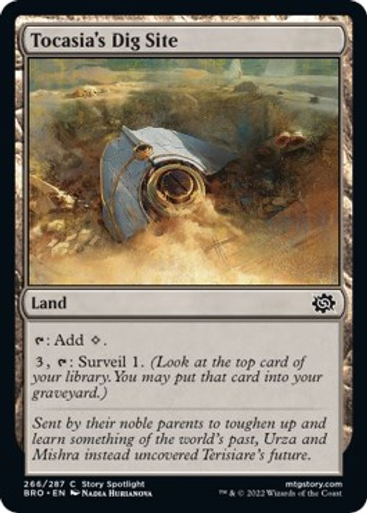 2022 Magic: The Gathering: The Brothers' War (BRO) - Tocasias Dig Site (#266, Common) (, Near Mint)