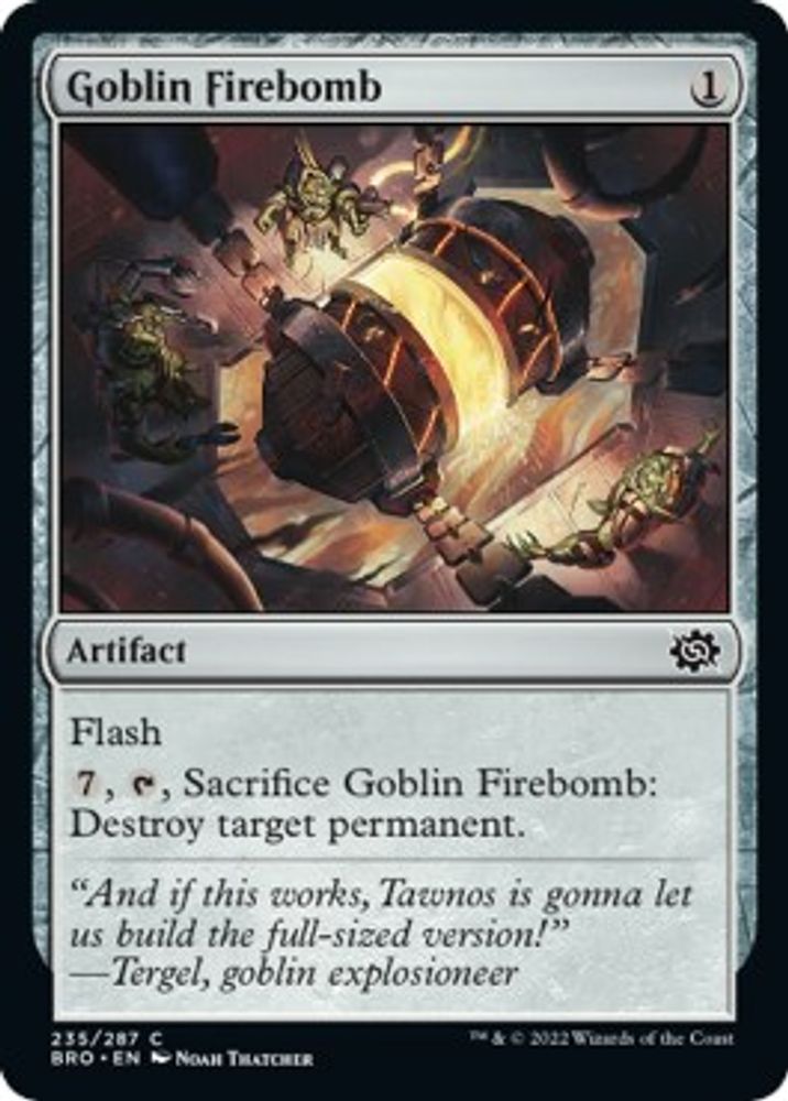 2022 Magic: The Gathering: The Brothers' War (BRO) - Goblin Firebomb (#235, Common) (, Near Mint)