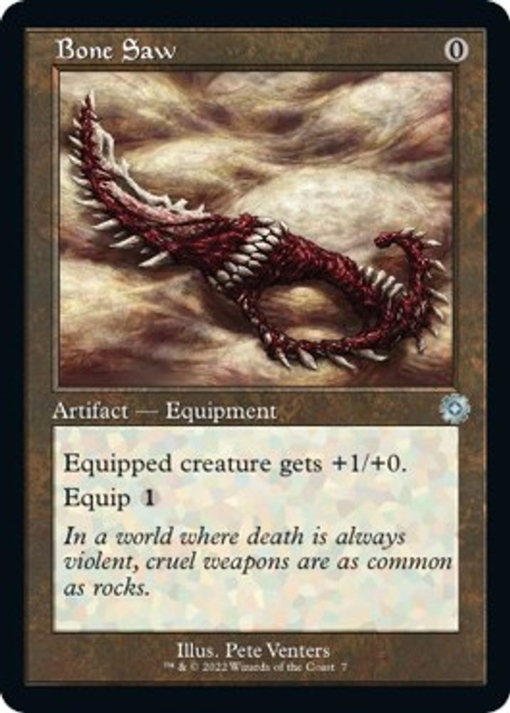 2022 Magic: The Gathering: The Brothers' War: Retro Frame Artifacts (BRR) - Bone Saw (#7, Uncommon) (, Near Mint)