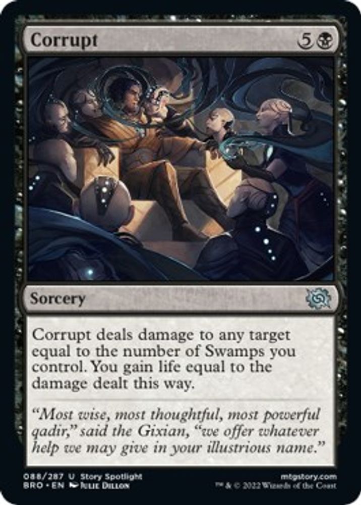 2022 Magic: The Gathering: The Brothers' War (BRO) - Corrupt (#88, Uncommon) (, Near Mint)