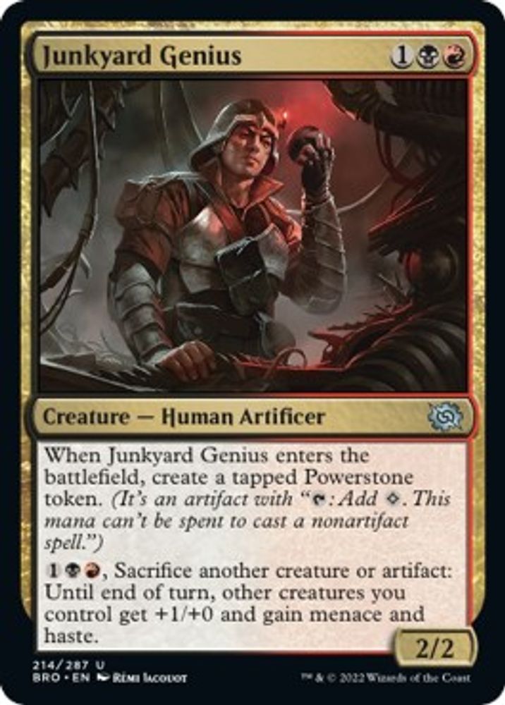 2022 Magic: The Gathering: The Brothers' War (BRO) - Junkyard Genius (#214, Uncommon) (, Near Mint)