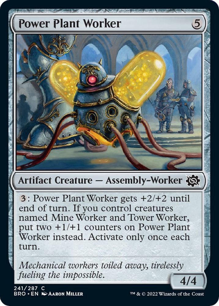 2022 Magic: The Gathering: The Brothers' War (BRO) - Power Plant Worker (#241, Common) (, Near Mint)
