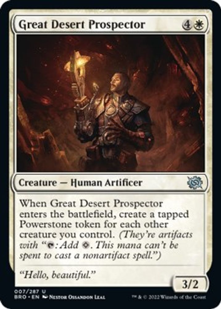 2022 Magic: The Gathering: The Brothers' War (BRO) - Great Desert Prospector (#7, Uncommon) (, Near Mint)