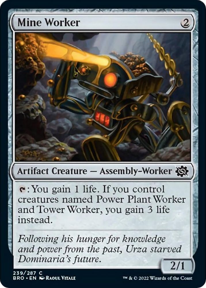 2022 Magic: The Gathering: The Brothers' War (BRO) - Mine Worker (#239, Common) (Foil, Near Mint)