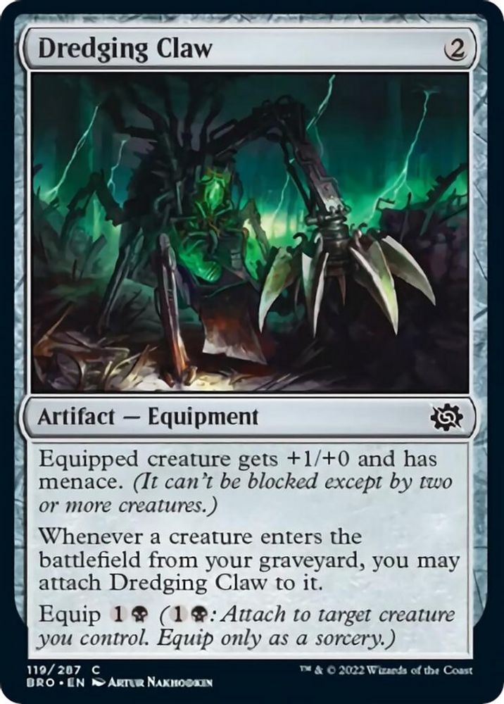 2022 Magic: The Gathering: The Brothers' War (BRO) - Dredging Claw (#119, Common) (, Near Mint)